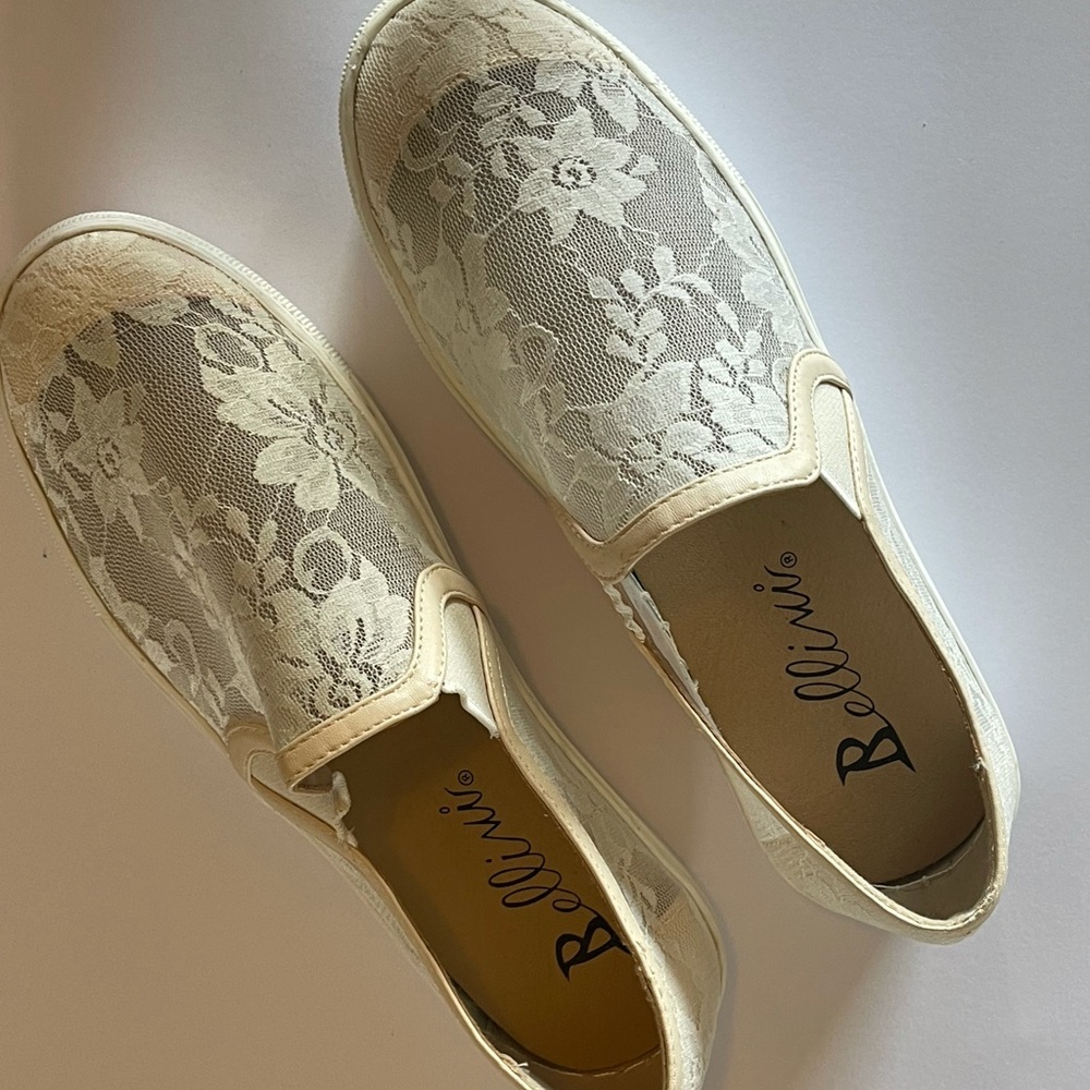 Feminine Bellini Lace Off-White Shoe   7 - Picture 5 of 6